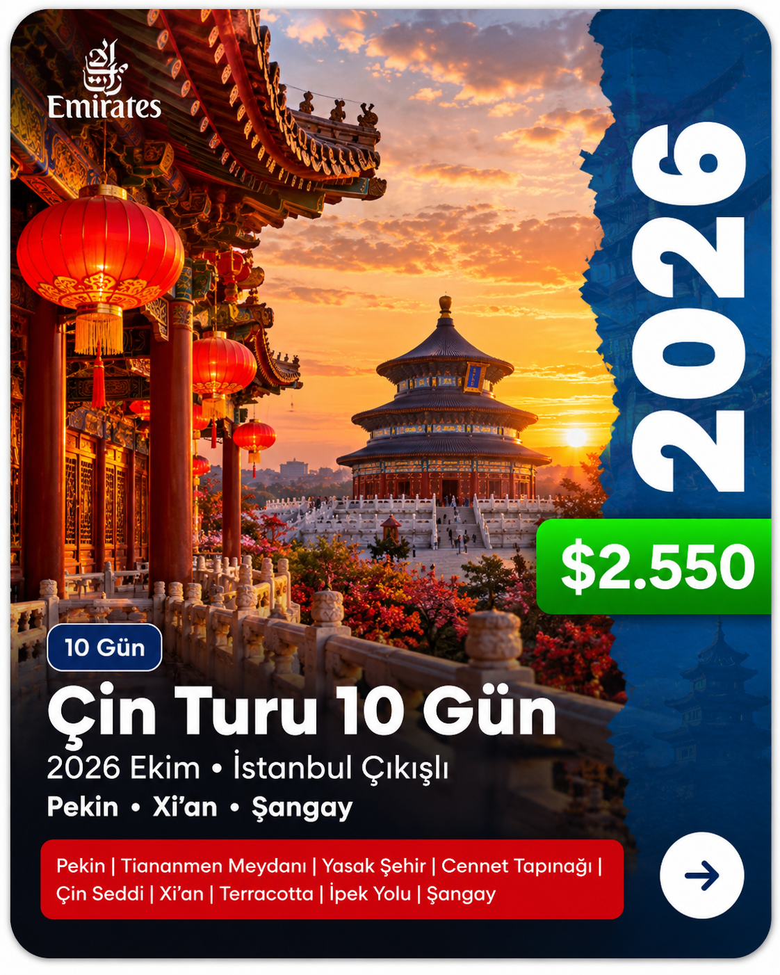 Çin Turu 10 Gün 2026